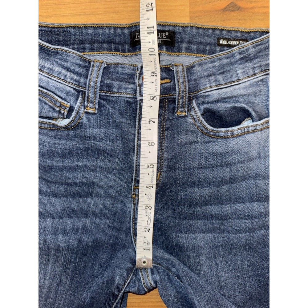 Judy Blue Relaxed Fit Jeans 3/26 Dark Wash Cropped Raw Hem Stretch - Picture 8 of 11